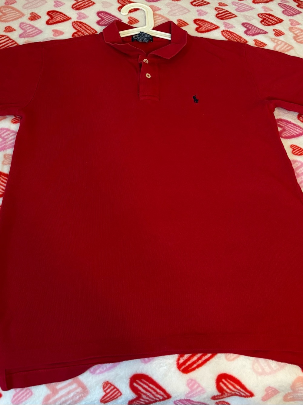 Ralph Lauren Red Polo Shirt with Navy Pony